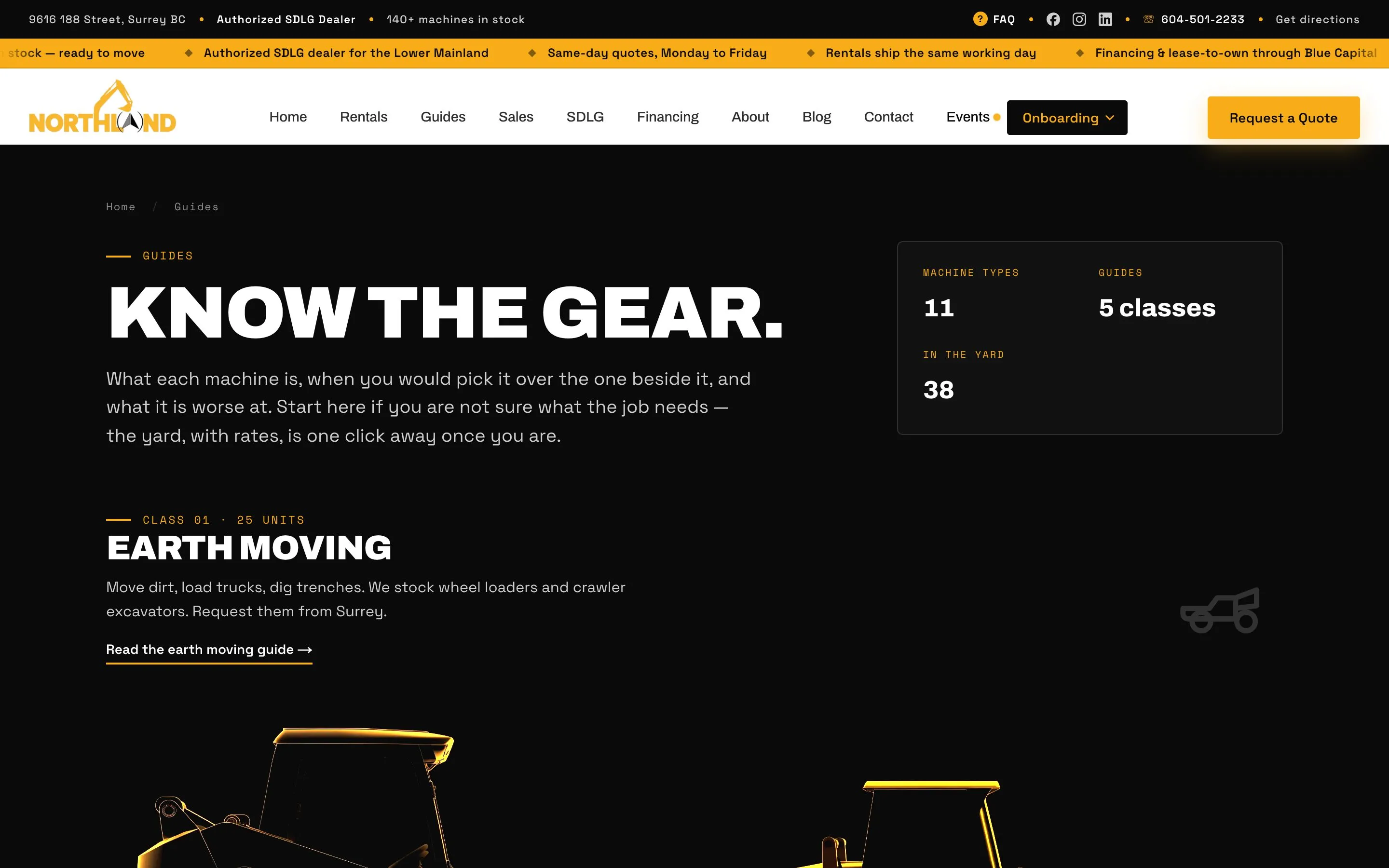 Northland Equipment — Equipment classes explorer